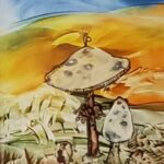 Sylvie Cayouette, No One Is Too Old For Fairy Tales, Encaustique sur papier d'archives, 2023, nature morte