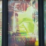 Sylvie Cayouette, Primaire ensaché, Triptyque encaustique sur papier d'archives, 2023, Abstractions et matières