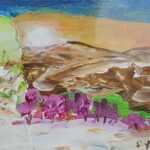 Sylvie Cayouette, Printemps à PEI, Acrylique structurée sur panneau de MDF, 2023, Abstractions et matières