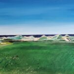 Sylvie Cayouette, Les chalets Pendergast, Acrylique sur toile, 2024, Scène du territoire