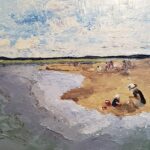 Sylvie Cayouette, Cabot Beach, Acrylique au couteau sur MDF, 2024, La présence du vivant