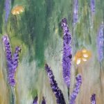 Sylvie Cayouette, Brins de lavande, Acrylique sur toile, 2024, nature morte