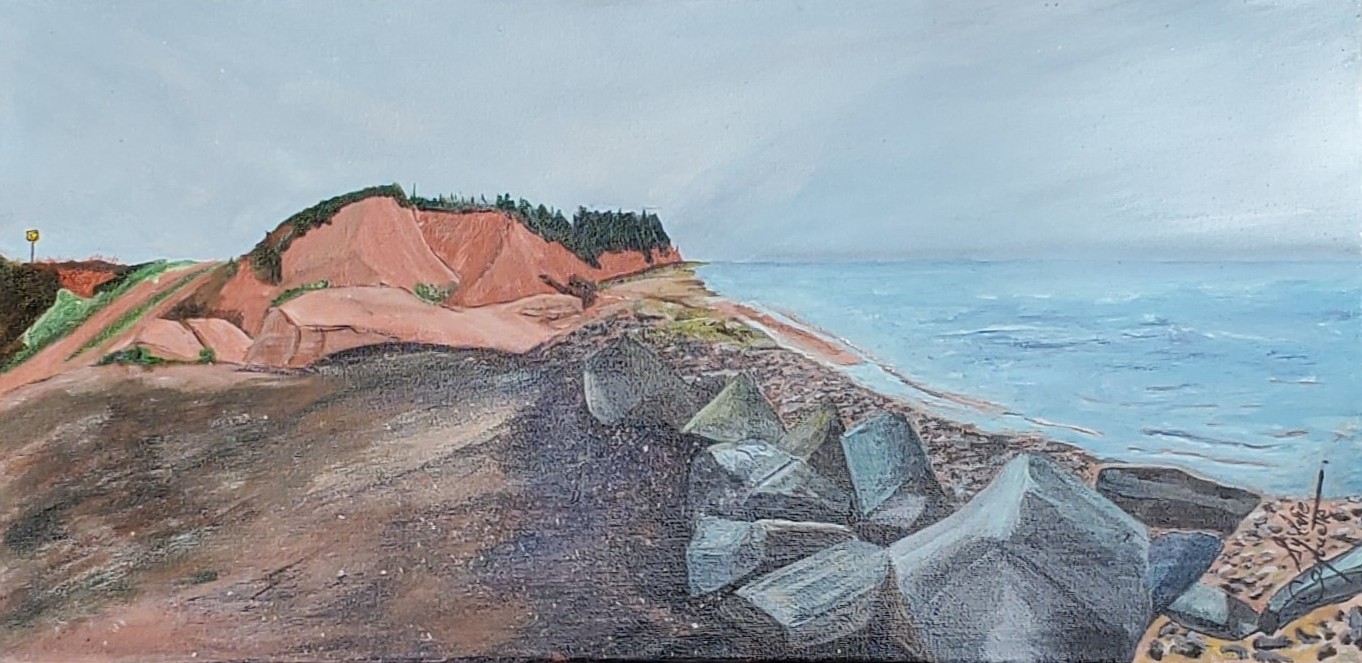 Sylvie Cayouette, Mac Collum's Point, Acrylique sur toile, 2024, paysages marins