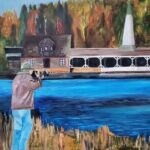 Sylvie Cayouette, A photograph at Hunter River, Acrylique sur toile, 2024, La présence du vivant