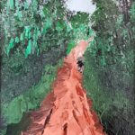 Sylvie Cayouette, Mysty Morning Walk, Acrylique au couteau sur toile, 2024, Scène du territoire