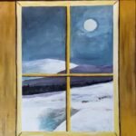 Sylvie Cayouette, Winter's Window, Acrylique sur toile, 2024, Scène du territoire