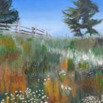 Garden of Hope, New Glasgow PEI, Acrylique sur toile, 16 X 20 pouces, Prince Edward Island, Canada, 2025, Sylvie Cayouette, Vendu