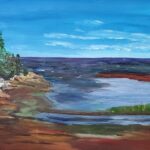 Sylvie Cayouette, Belmont Park, Acrylique sur mdf, 2025, paysages marins