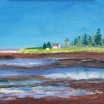 Sylvie Cayouette, Low Tide Maximeville, Huile sur toile, 2025, paysages marins