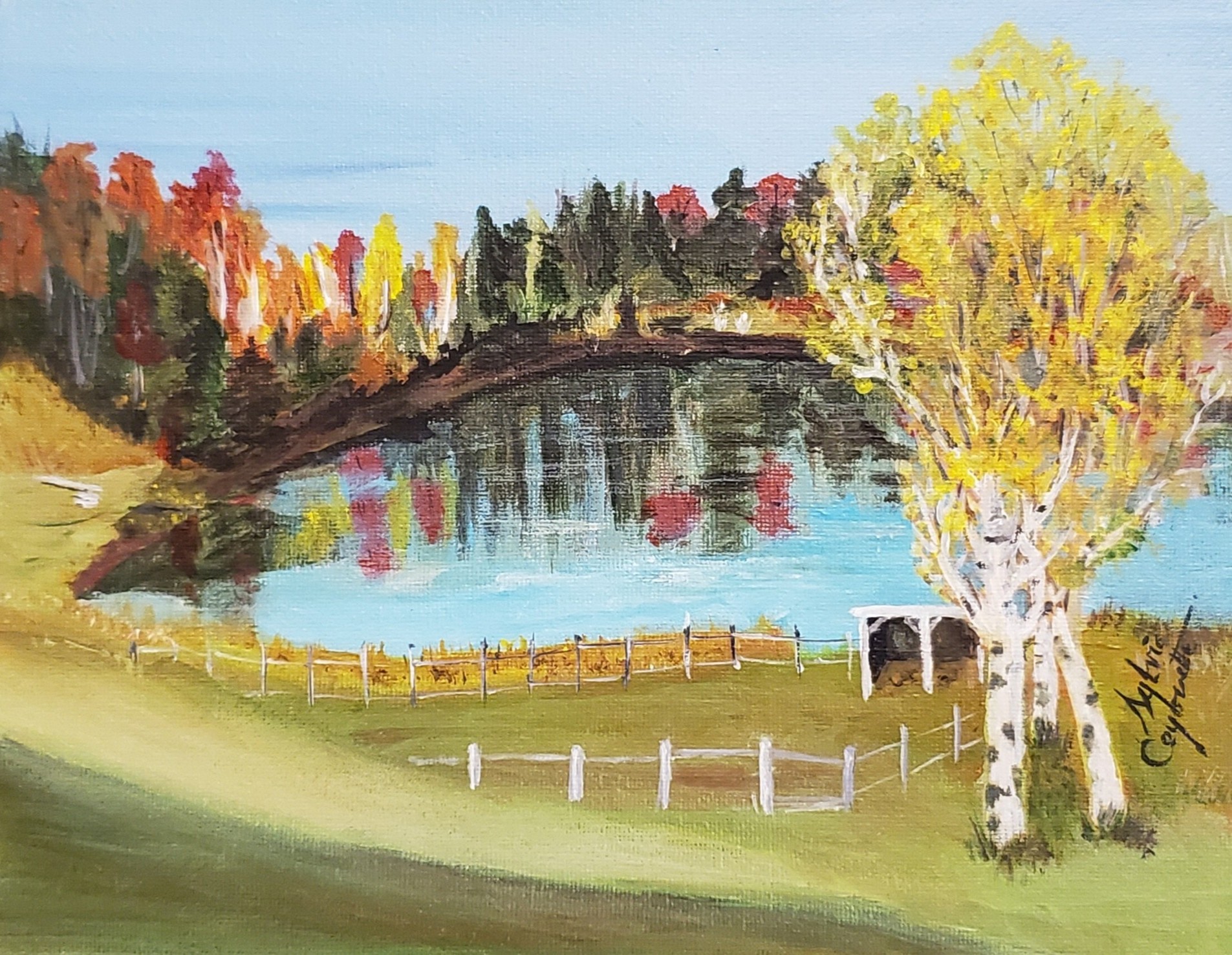 Sylvie Cayouette, Parson's Lane, Acrylique sur toile, 2025, Scène du territoire