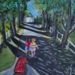 T'auras pas ta pomme, Acrylique sur toile, 8 X 10 pouces, Prince Edward Island, Canada, 2025, Sylvie Cayouette, Vendu