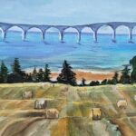 Sylvie Cayouette, Sur la 10 à IPE, Acrylique sur toile, 2025, Scène du territoire